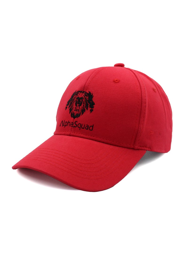AlphaSquad Baseball Cap Unisex Adjustable Size for Sports, Running, Gym Workouts and Outdoor Activities (Red)