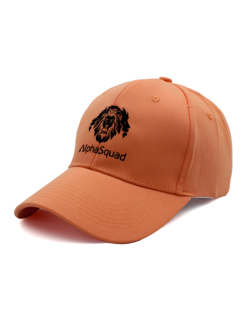 AlphaSquad Baseball Cap Unisex Adjustable Size for Sports, Running, Gym Workouts and Outdoor Activities (Orange)