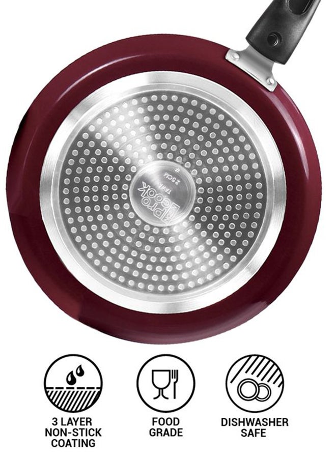 Kitchen Jewel Plus - Set of 5, Peach Metallic (Fry Pan (24 cm/1.6 L), Kadhai with Glass Lid (24 cm/2.5 L), Tawa (25 cm), 1 Ladle & 1 Spatula, Induction & Flame Safe, Dishwasher Compatible Peach Set of 5