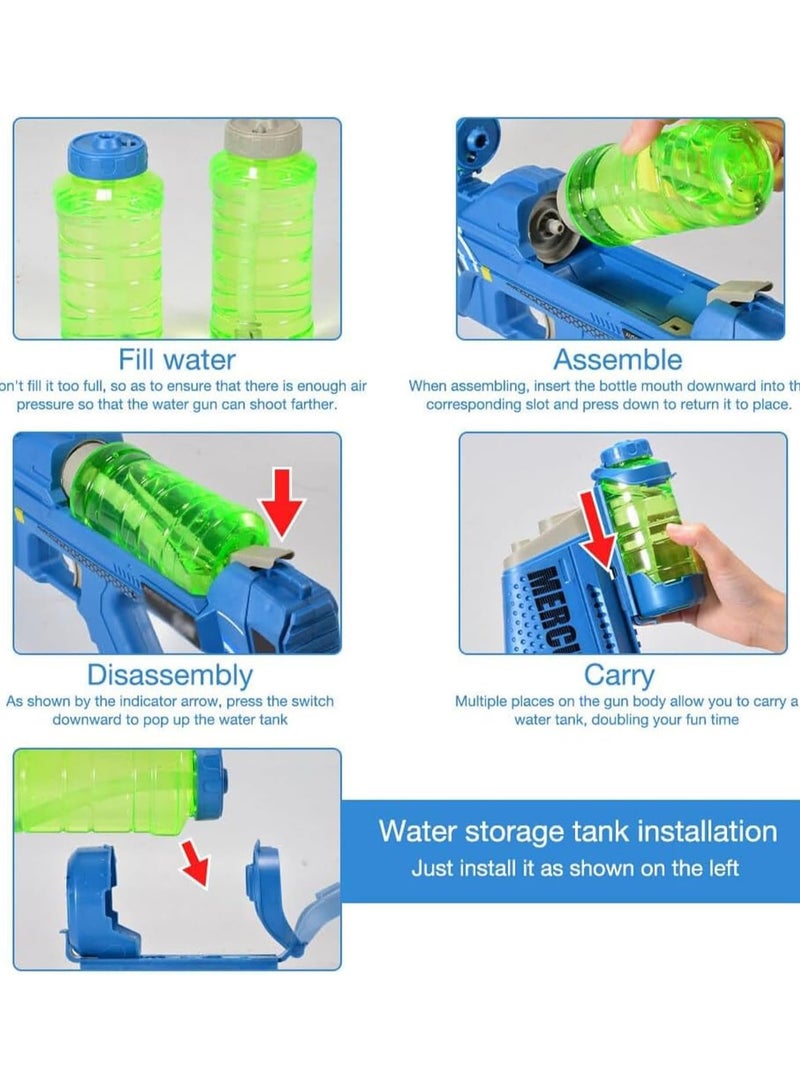 Electric Water Gun, Water Pistol,Water Guns Powerful Long Distance 10 Meters Range, Water Pistols for Kids Adults, Automatic Watergun Water Blaster Toys for Summer Pool Beach Party,750ml