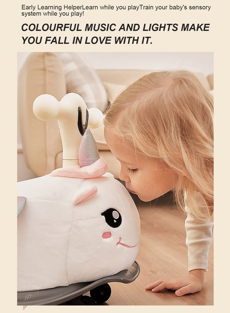 Children's Twisting Car Plush Toy Car Men and Women Baby Lights Music Rocking Horse Indoor Yo-Yo Customised 47*38*27cm