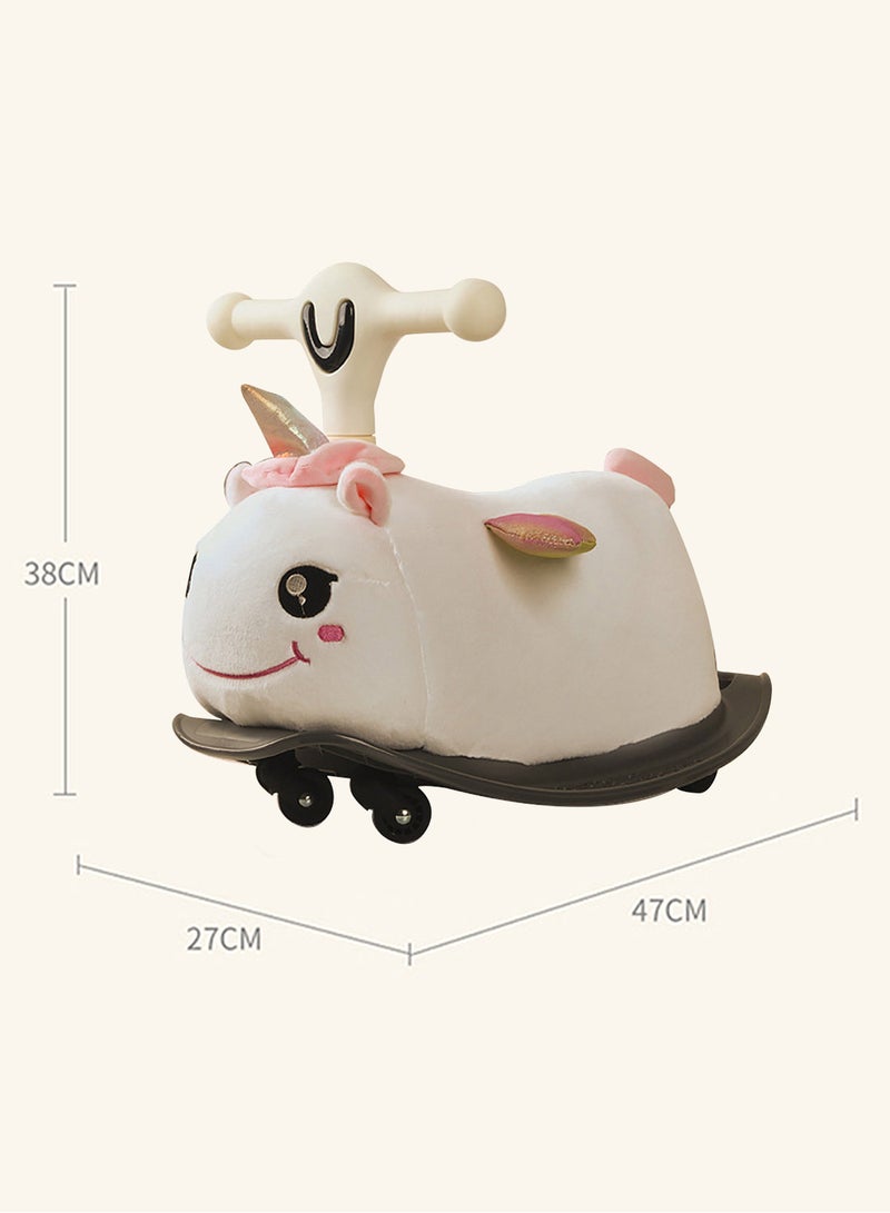 Children's Twisting Car Plush Toy Car Men and Women Baby Lights Music Rocking Horse Indoor Yo-Yo Customised 47*38*27cm