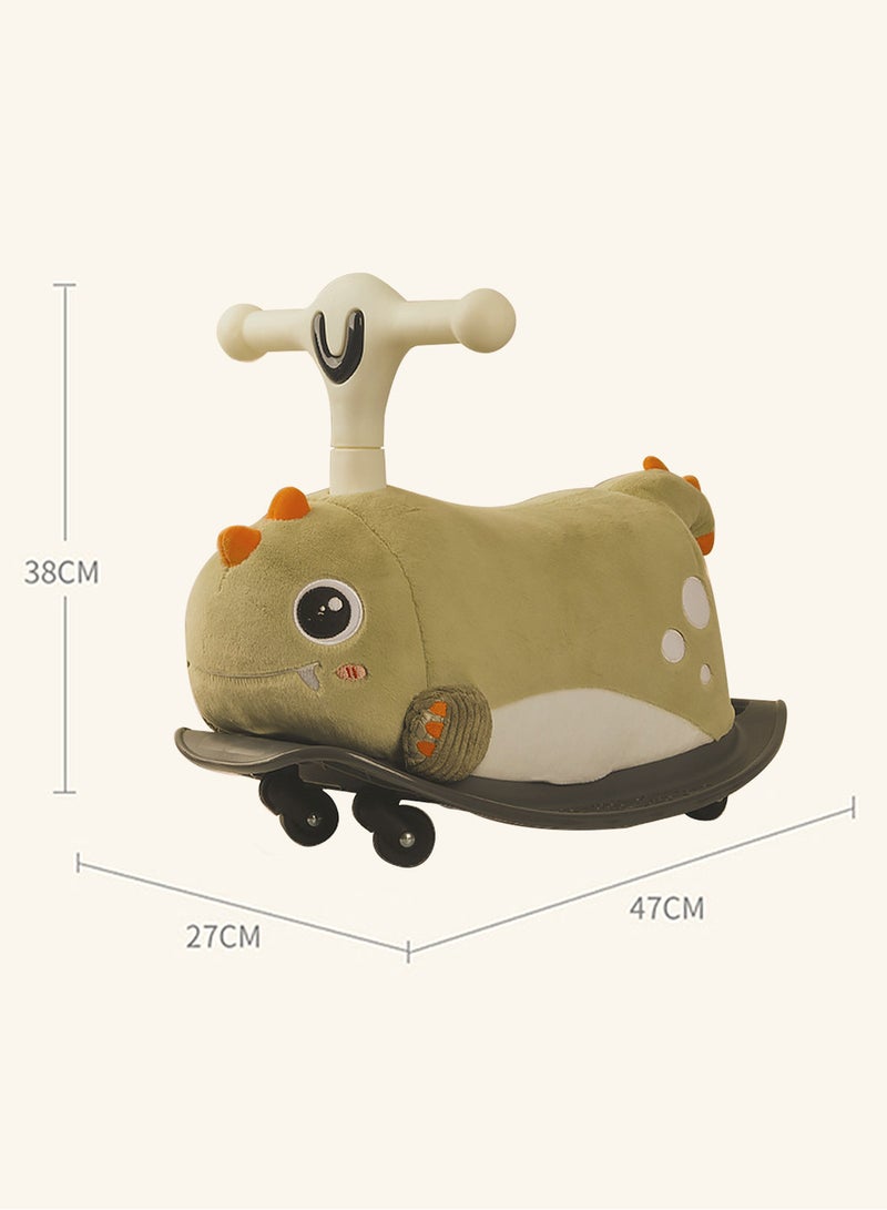 Children's Twisting Car Plush Toy Car Men and Women Baby Lights Music Rocking Horse Indoor Yo-Yo Customised 47*38*27cm