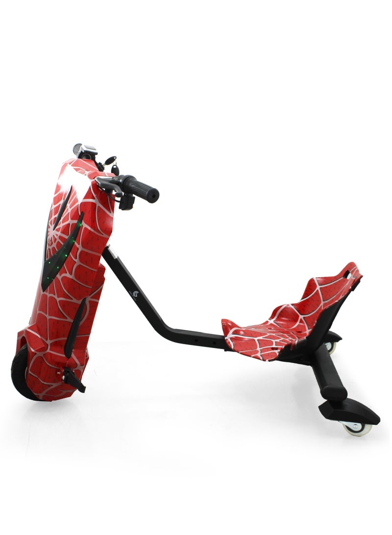 Spider Small Drifting Electric Scooter 350W 36V4.4AH 6 inch Tire Bluetooth Speaker Multicolor Headlights Safety Gears (Big Spider)