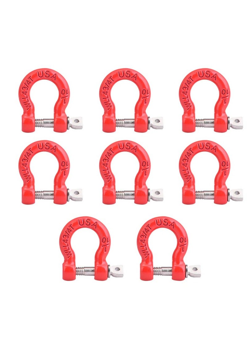 RC Tow Hook, 8pcs Metal RC Trailer Buckle, Tow Shackle Lock Catch Crawler Accessories for RC Climbing Car, Fit for Axial Scx10, Cc01, D90, D110, Tf2 Rc Rock Climbing Car and So on