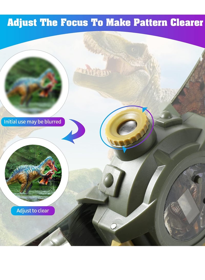 Watch with 24 Kinds of Dinosaur Projection Pattern Cartoon Children Digital Dinosaur Watch Toy for Boys and Girls Children Toy Watches with Cover Adjustable Date and Time Projector Watch