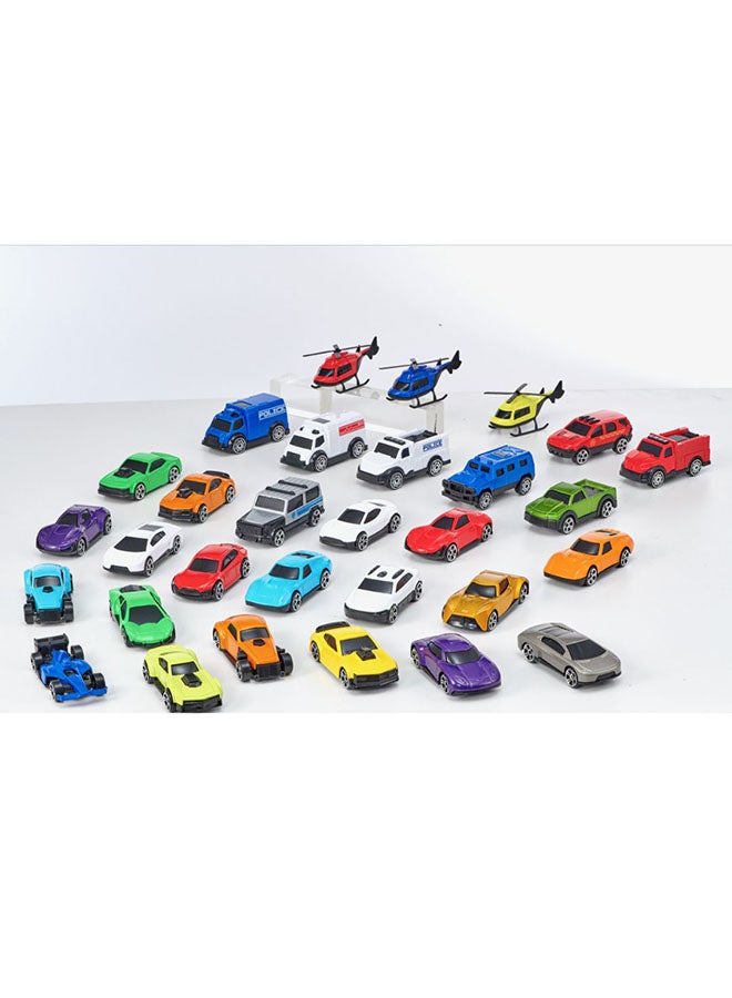 D-Power Diecast Cars Pack: 1:64 Scale Metal AlloyCollection with Storage Carrying Tub 30-Piece Multicolour  Built with a durable die-cast alloy body, these vehicles are designed, for playtime