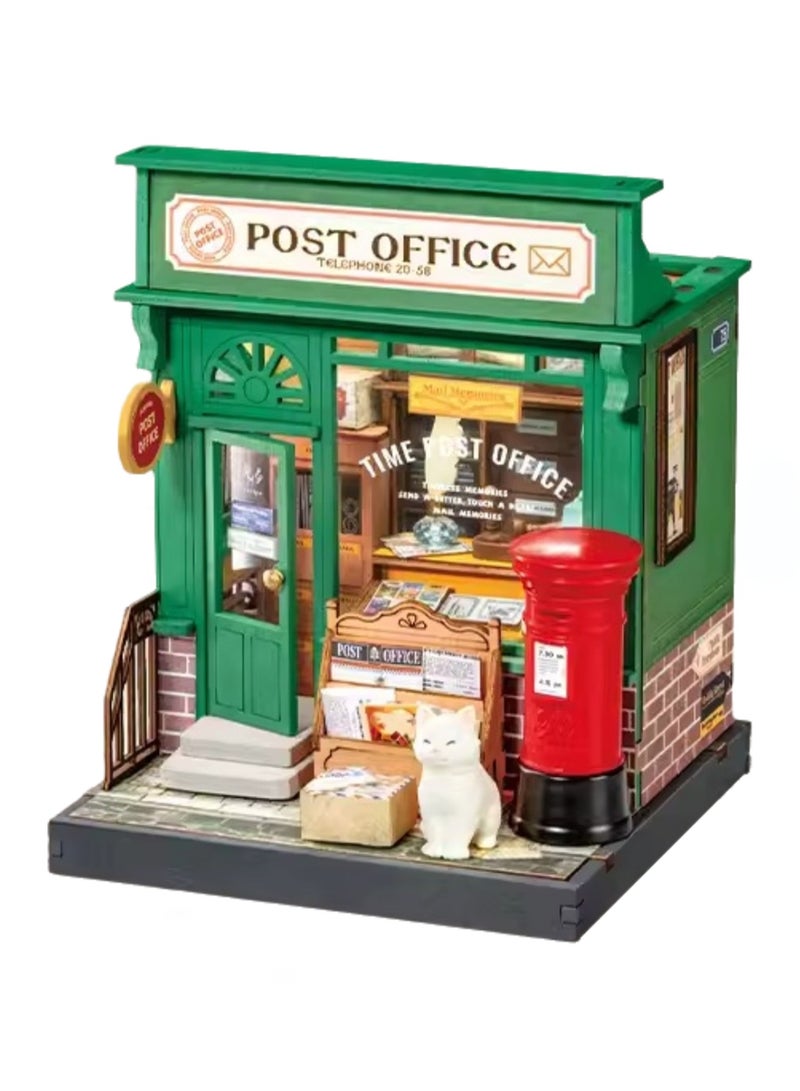 DIY Handmade Miniature Model Slow Delivery Post Office Assembly Art House