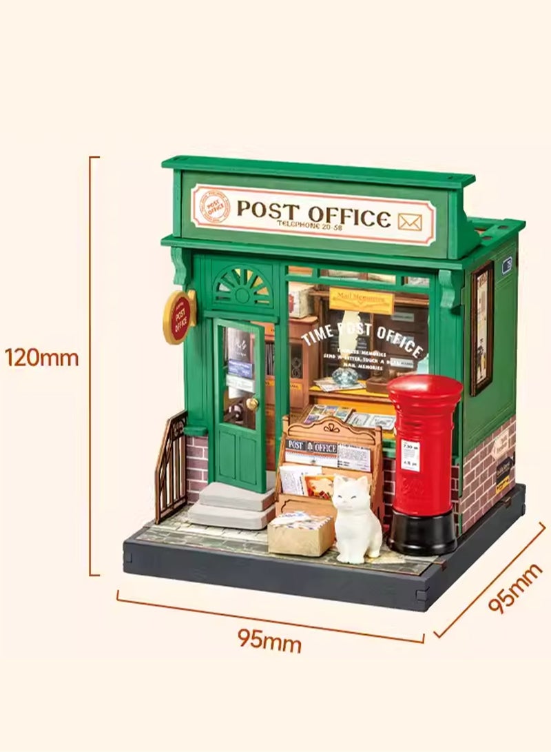 DIY Handmade Miniature Model Slow Delivery Post Office Assembly Art House