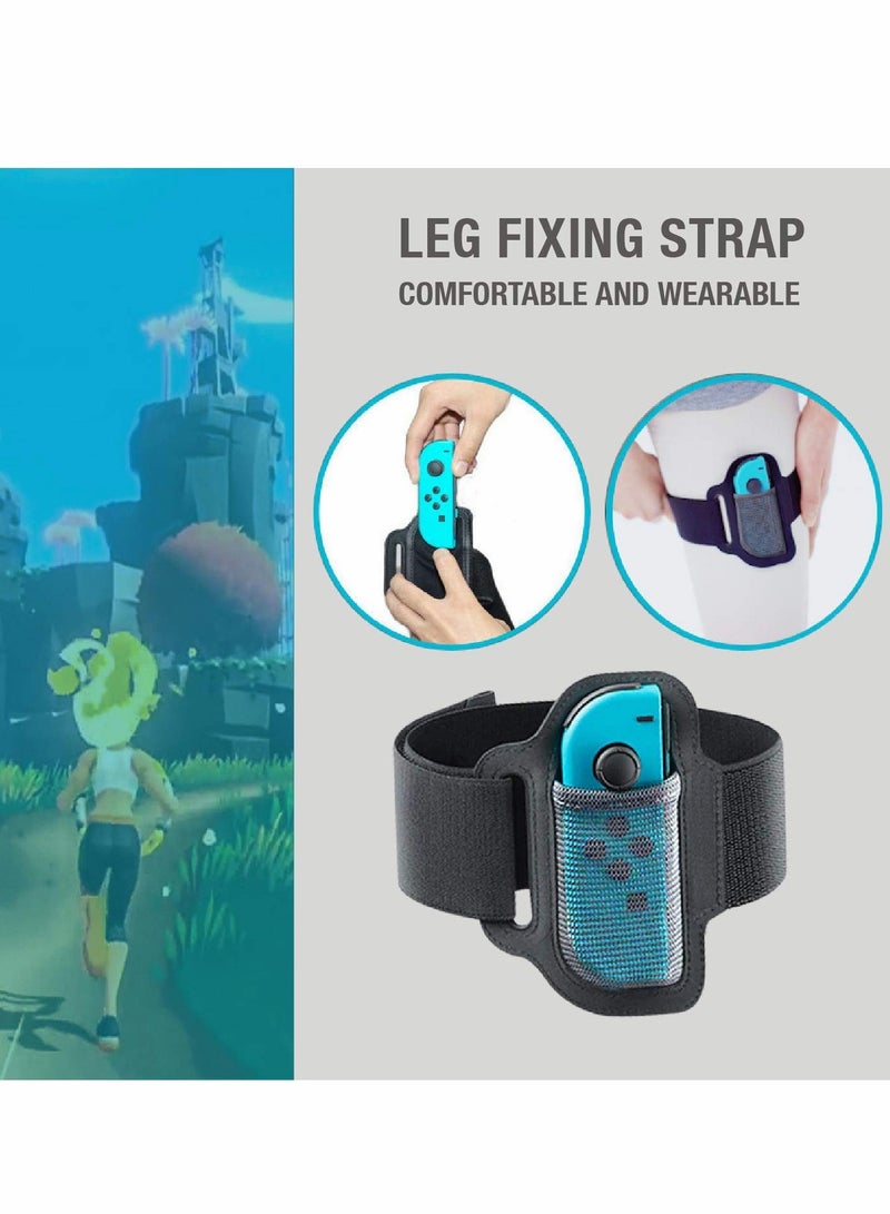 Switch Ring Leg Belt Grip Yoga Rally Exercise Ring Leggings Set, Controller Gaming Accessories Adjustable Elastic Band