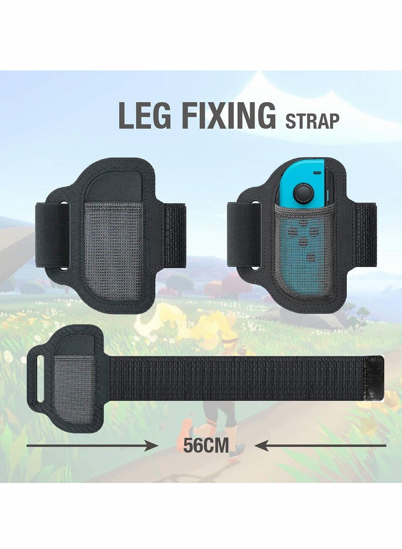 Switch Ring Leg Belt Grip Yoga Rally Exercise Ring Leggings Set, Controller Gaming Accessories Adjustable Elastic Band