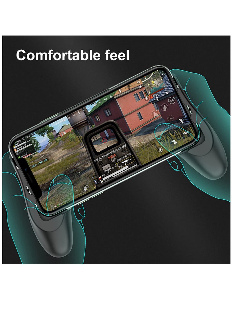 Mobile Game Controller + Active Cooling Fan Phone Radiator Grip, heat dissipation function,Semiconductor Mobile Game Controller Gamepads, Compatible with iOS/Android Phone Black