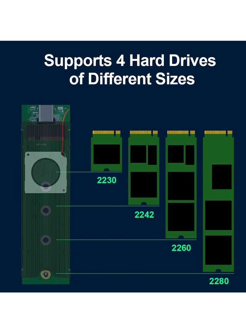 M.2 Heatsink for NVME 2280 SSD - Supports Single/Double Sided M.2 SSD Cooling with Thermal Silicone Pads. Cooler for Computer, PC, for PS5. Ideal for PCIe NVME or NGFF SATA M.2 SSD Installation