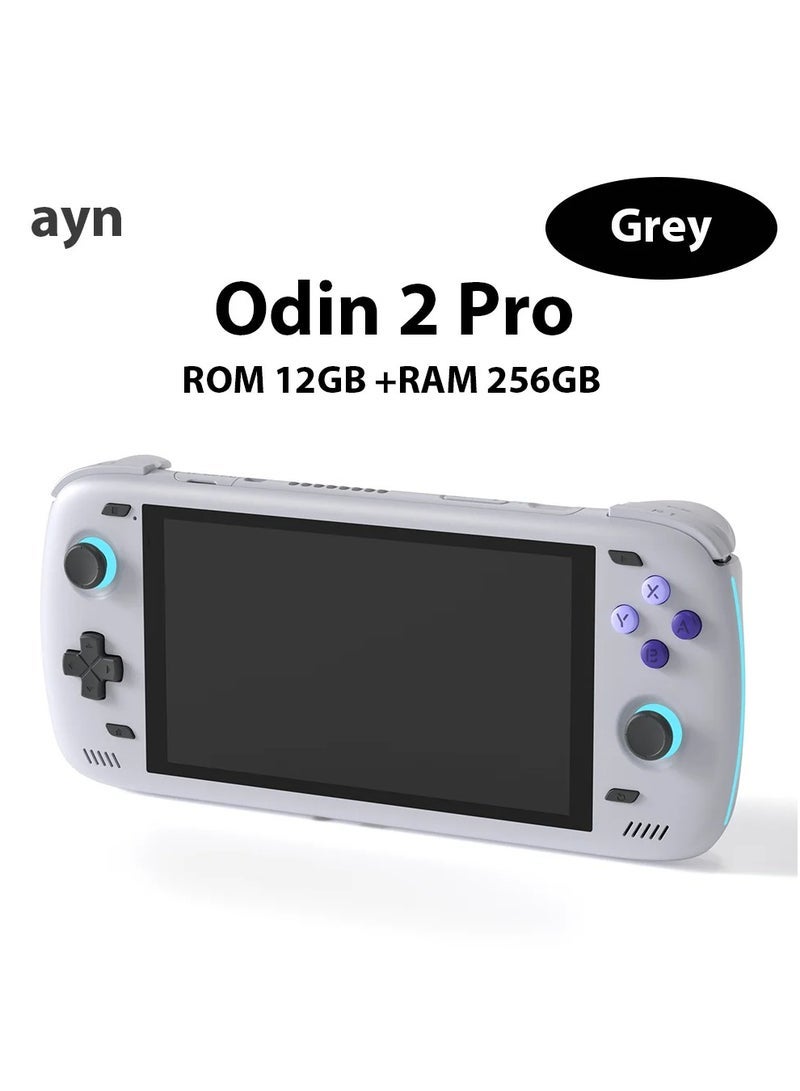 Odin 2 Android Handheld Gaming Console, High-Performance Retro Game Handheld with Snapdragon 8 Gen 2 Octa-core CPU, Adreno 740 GPU, 6-inch 1080P Screen, Android 13 System (12+256GB, Grey)