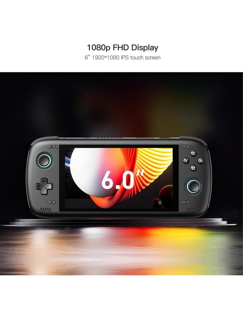 Odin 2 Android Handheld Gaming Console, High-Performance Retro Game Handheld with Snapdragon 8 Gen 2 Octa-core CPU, Adreno 740 GPU, 6-inch 1080P Screen, Android 13 System (12+256GB, Grey)