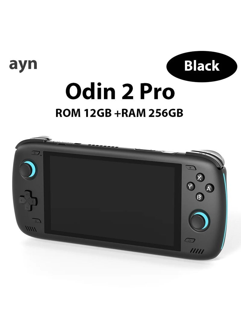 Odin 2 Android Handheld Gaming Console, High-Performance Retro Game Handheld with Snapdragon 8 Gen 2 Octa-core CPU, Adreno 740 GPU, 6-inch 1080P Screen, Android 13 System (12+256GB, Black)