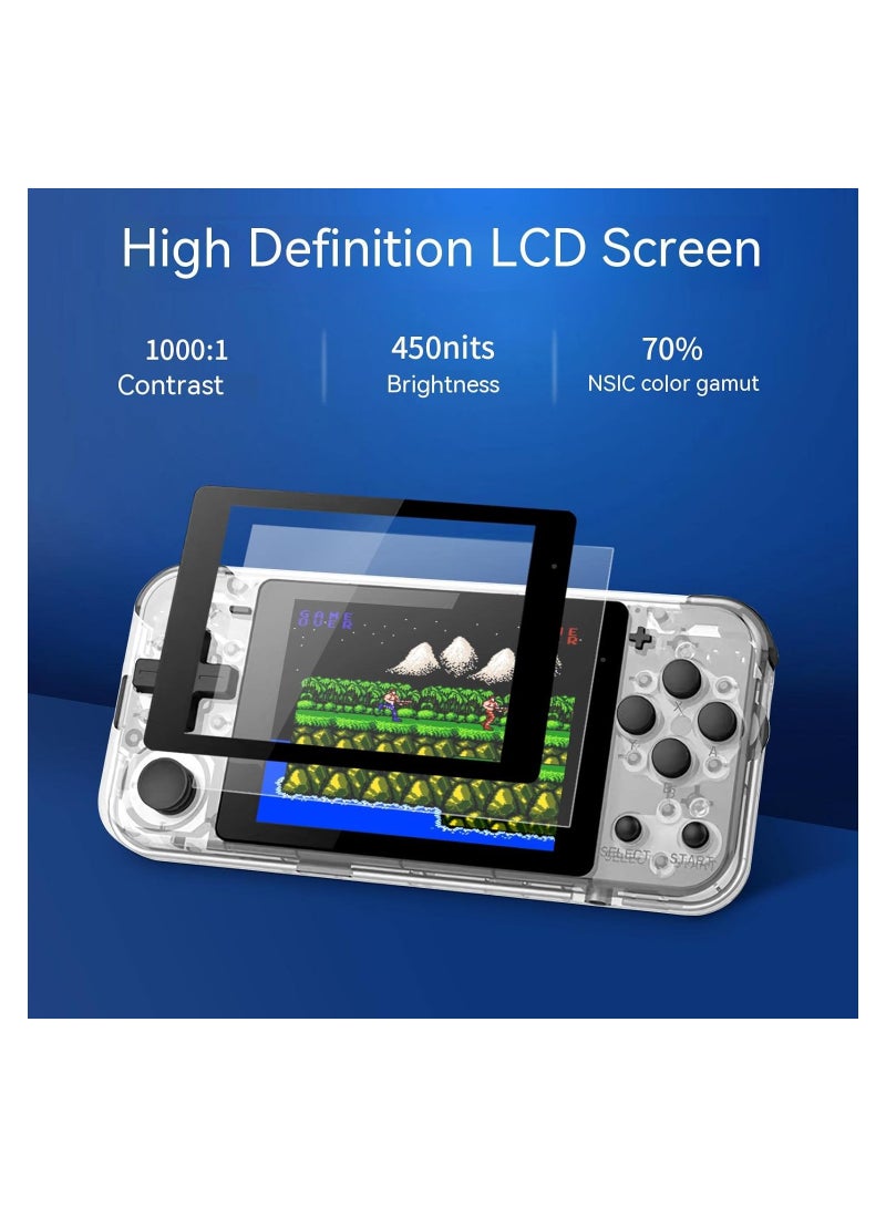 Q90 Portable Game Console, Open Source Linux System, Vibration Motor, 3000+ Games, Compatible with Various Simulators, Hd Picture Quality, Sustainable Use for 6 Hours, for Travel and Camping(64G)