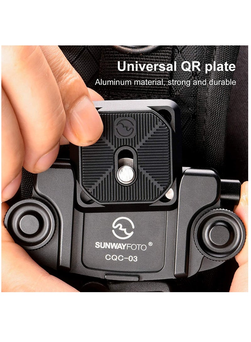CP-39 Camera Clip QR Plate Compatible with Arca-Swiss, RRS (one-Piece Design) Quick Release Plate