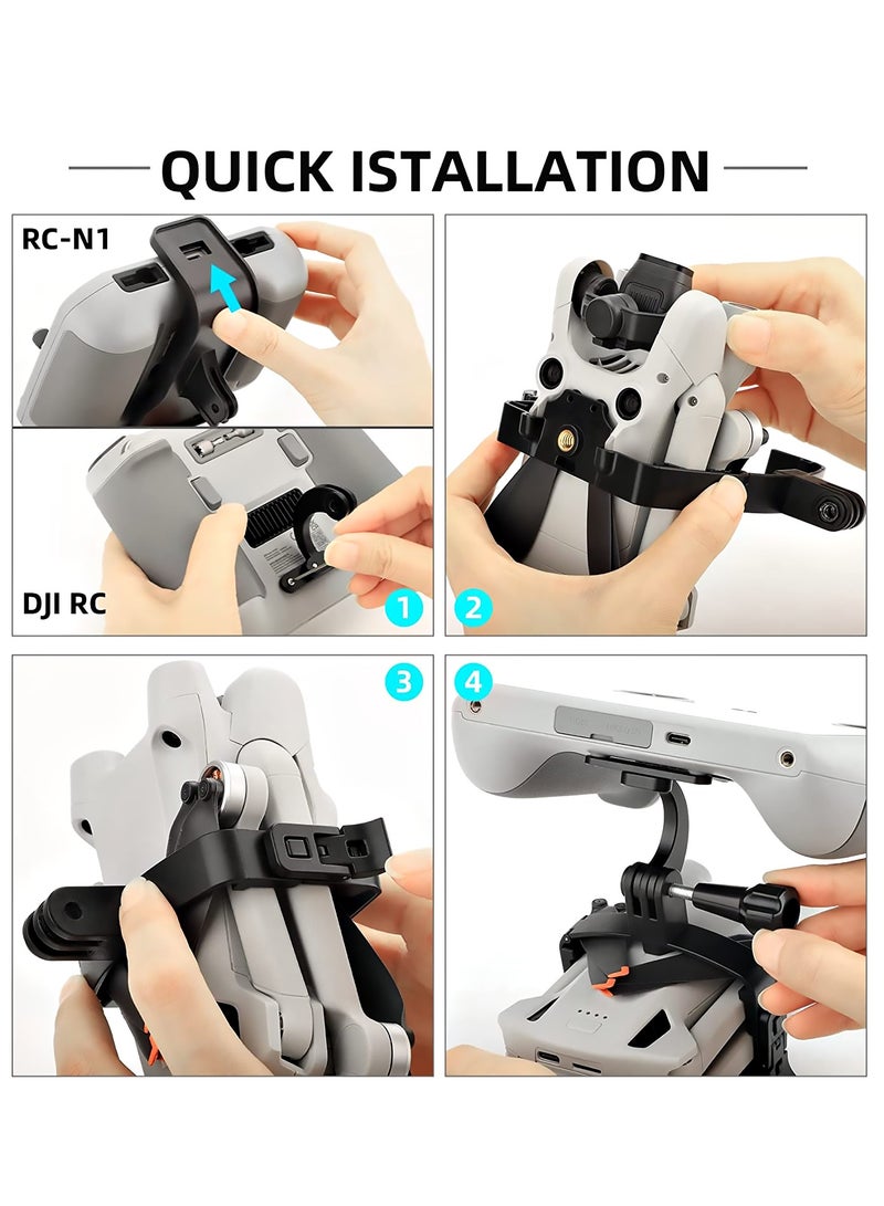 Drone Adapter Holder, Portable Drone Shooting Extended Adapter Handheld Mount Bracket Drone Upgrade Parts Camera Drone Mount Compatible with DJI RC Mini 3 Pro