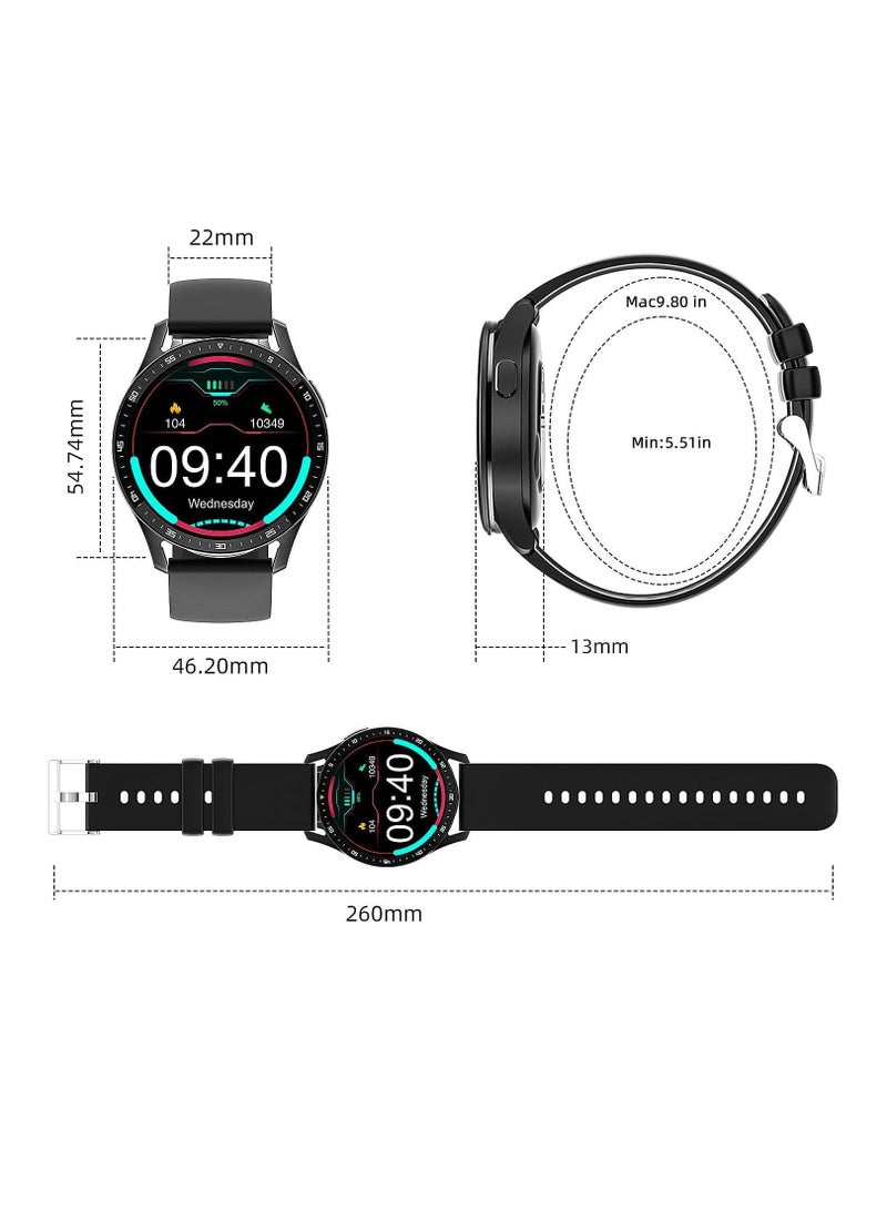 Smart Watch with Earbuds, 2 in-1 Smart Watch for iPhone Compatible, Blood Pressure Watch Pro for Men, IP X7 Waterproof Fitness Tracker MP3, Voice Recorder, Heart Rate Sleep Monitor, Long Time Standby