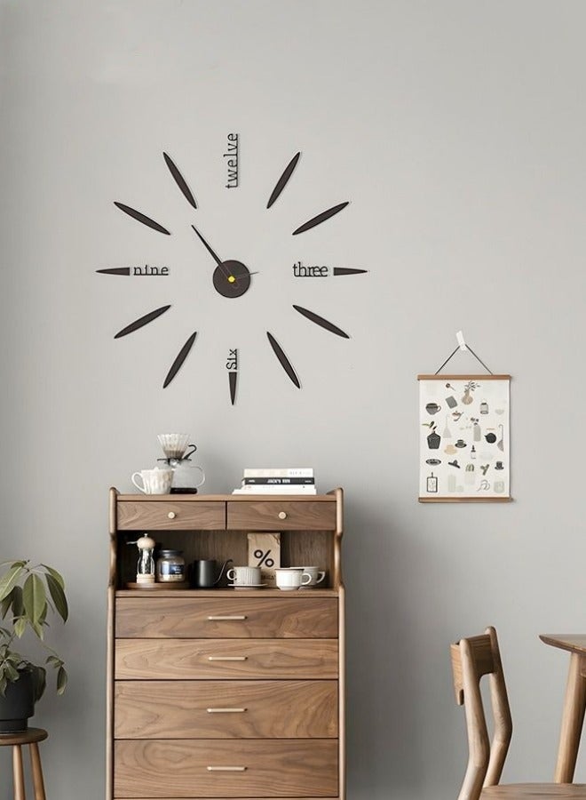Large Mute Wall Watches Modern Design DIY Wall Clock with 3D Surface Mirror for Home Decor in Living Room or Bedroom