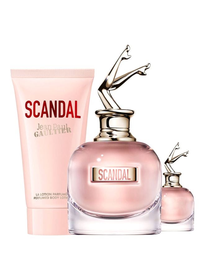 Scandal Gift Set EDP(Big Bottle)80,(Small Bottle)6, Body Lotion 75ml