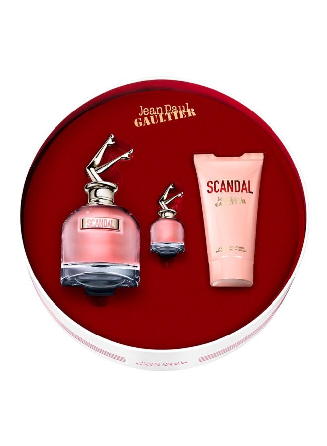 Scandal Gift Set EDP(Big Bottle)80,(Small Bottle)6, Body Lotion 75ml