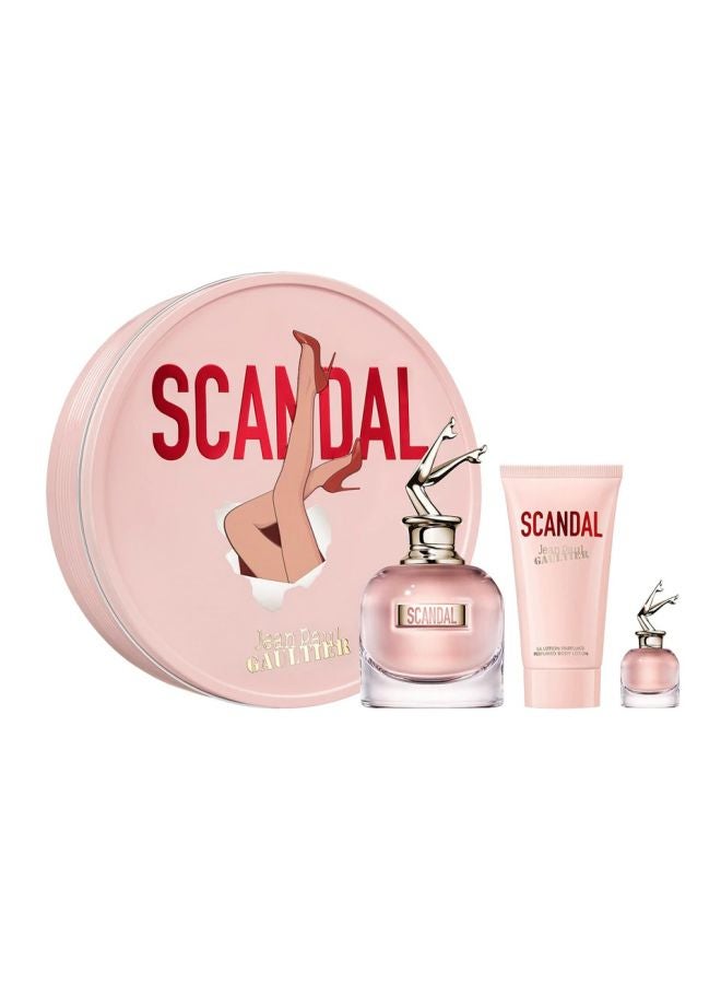 Scandal Gift Set EDP(Big Bottle)80,(Small Bottle)6, Body Lotion 75ml