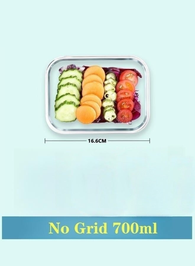 3- Piece Microwave Heating Glass Lunch Box Glass Bowls 1000ml, 960ml, 700ml with Insulation Bag