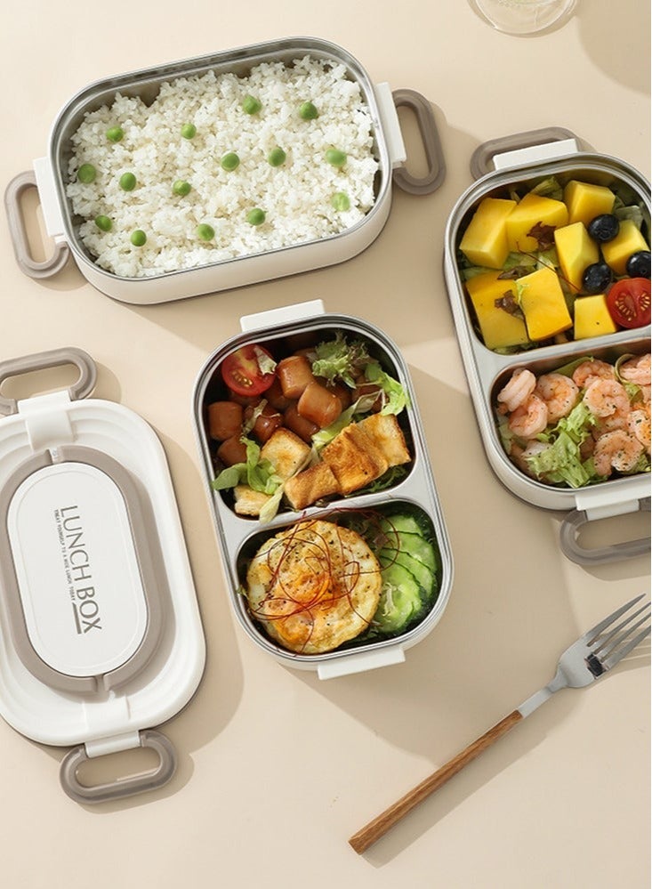 2400ML Leakproof Stainless Steel Bento Lunch Box with Handle  for Kids and Adults