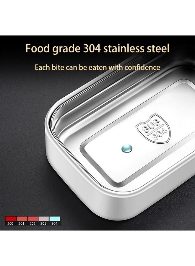 Portable Double-layer Plastic Lunch Box for Microwave Oven Heating and Heat Preservation for Kids Adult