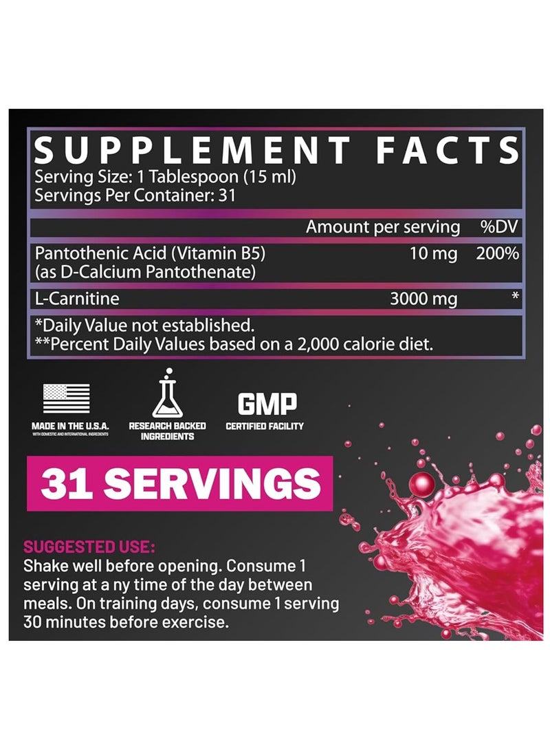 L-CARNITINE 3000 LIQUID STRAWBERRY WATERMELON 465ML 31 SERVINGS