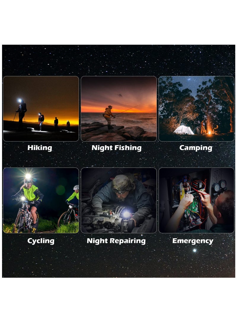 Keychain flashlights, Rechargeable Keychain Flashlight,1000 Lumens 6 Light Modes Portable Pocket Light with Folding Bracket and Tool Kit for Fishing Walking Camping (Square)
