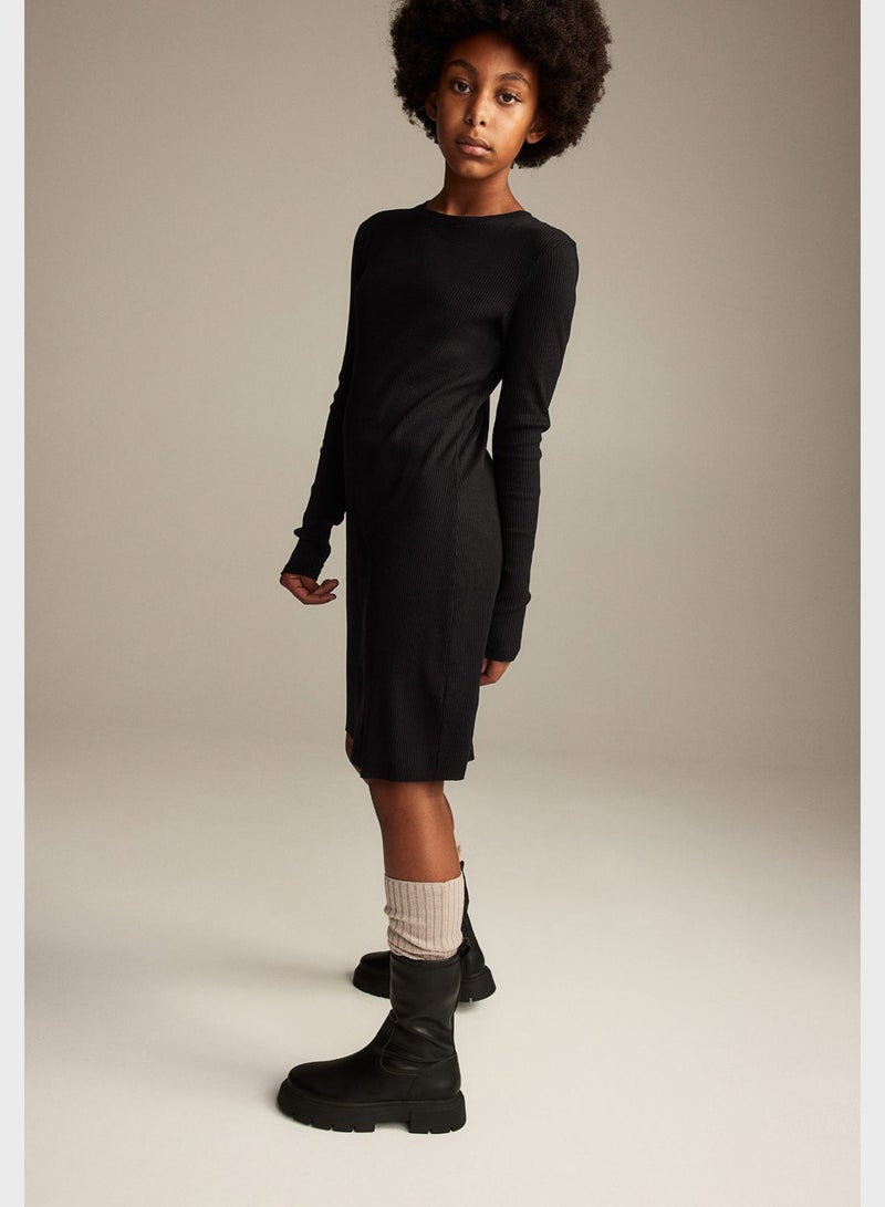 Youth Ribbed Midi Dress