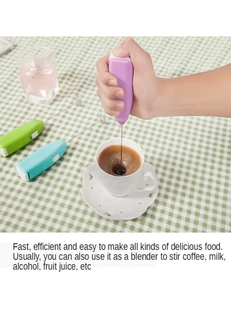 Mini Electric Coffee Blender, Compact Electric Coffee Mixer, Durable Handheld Milk Frother Wand, Lightweight And Portable Electric Whisk For Stirring Coffee Milk And Fruit Juices, (1pc, White)