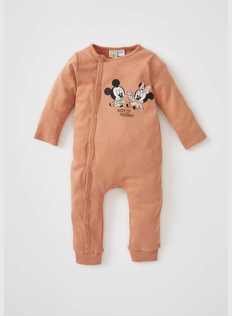 Disney Mickey & Minnie Licenced Long Sleeve Newborn Sleepsuit