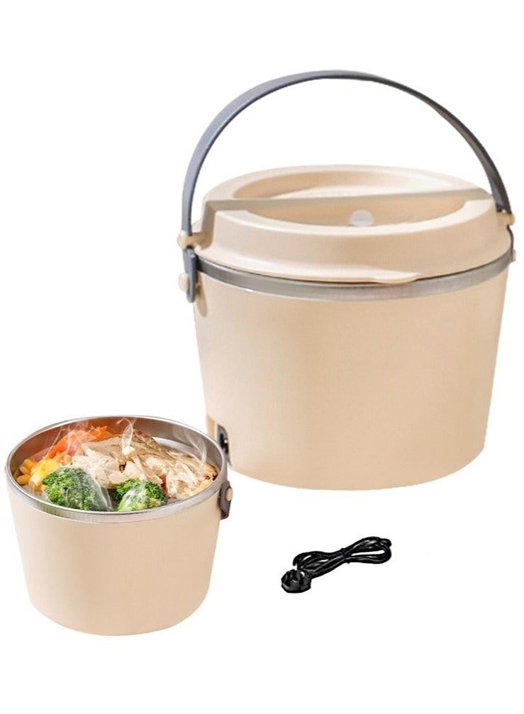 Single Layer Portable Multi-functional Electric Heating Cooking Insulation Lunch Box Rice Cooker for School Work Home