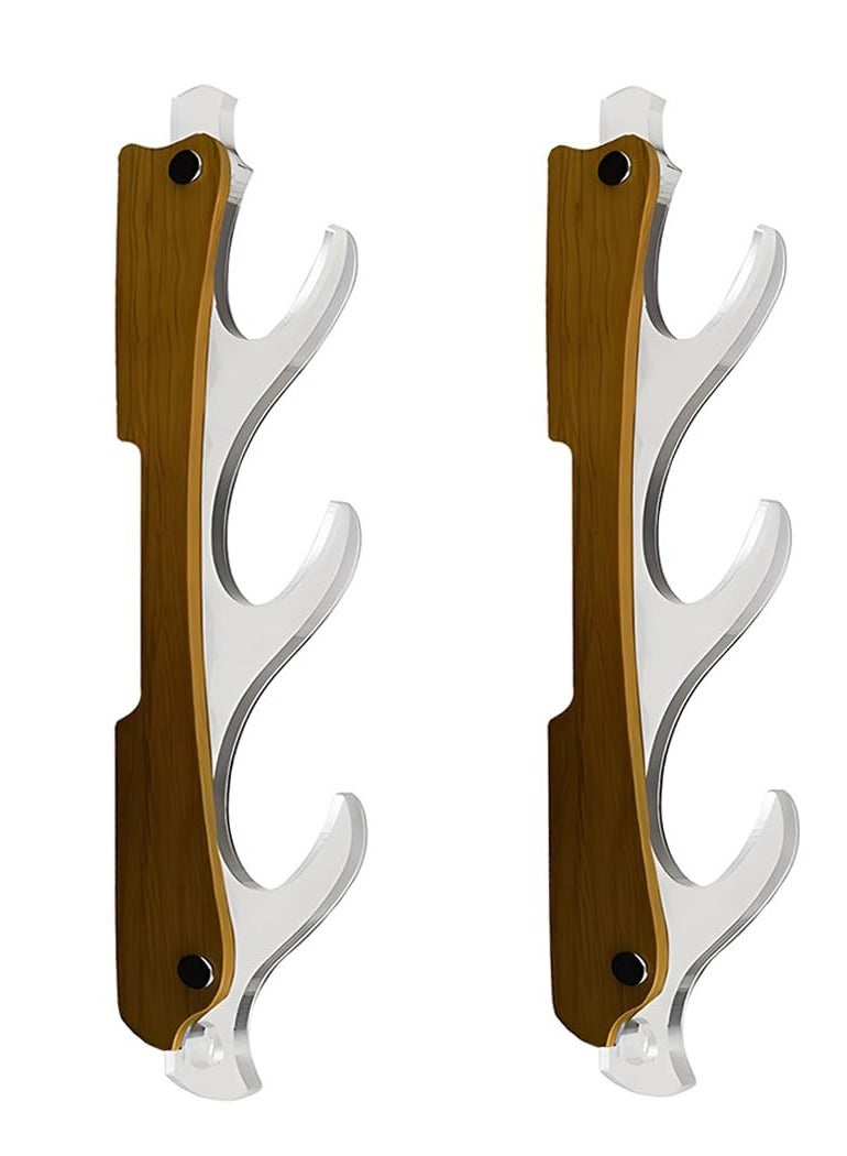 Sword Holder Wall Mount,10.8 Inch Sword Stand Display,3-Tier Katana Wall Mount,Lightsaber Stand,Samurai Sword Holder,Sword Wall Display,Wand and Cosplay Blade Stand. (3 Tier Brown)