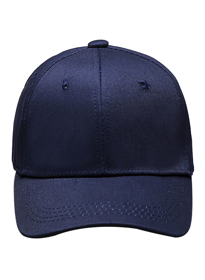 Cotton Solid Baseball Cap Blue