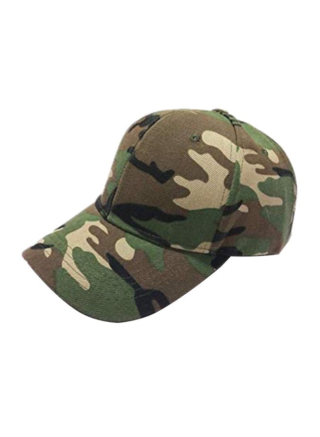 Camouflage Patterned Baseball Hat Green/Brown