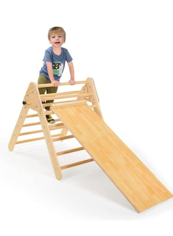 COOLBABY Solid Wood Children's Climbing Triangle Indoor Household Small Family Amusement Park Baby Climbing Slide Combination Folding Frame