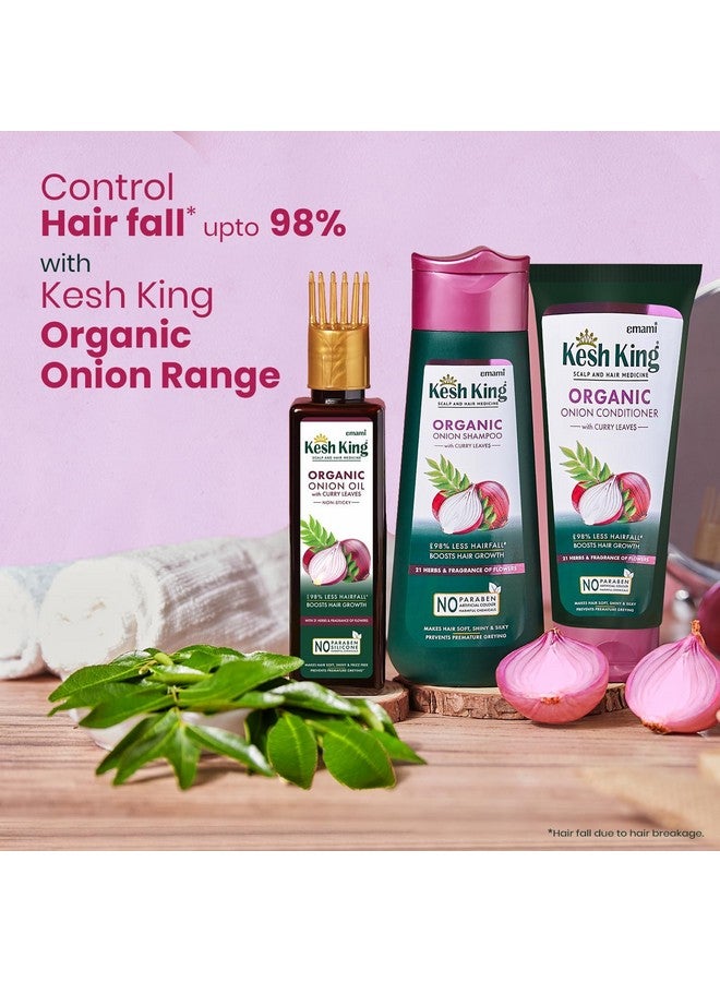 Organic Onion Shampoo With Curry Leaves Reduces Hair Fall Upto 98%Boosts Hair Growth&Keeps Hair Smooth Upto 48Hrsrepairs Dry&Damaged Hairmakes Hair Silky&Bouncy 300Ml347 Grams