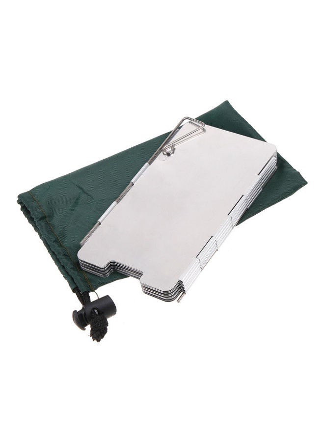 9 Plate Fold Camping Cooker Stove Wind Shield Screen 16.3*2.8*10cm
