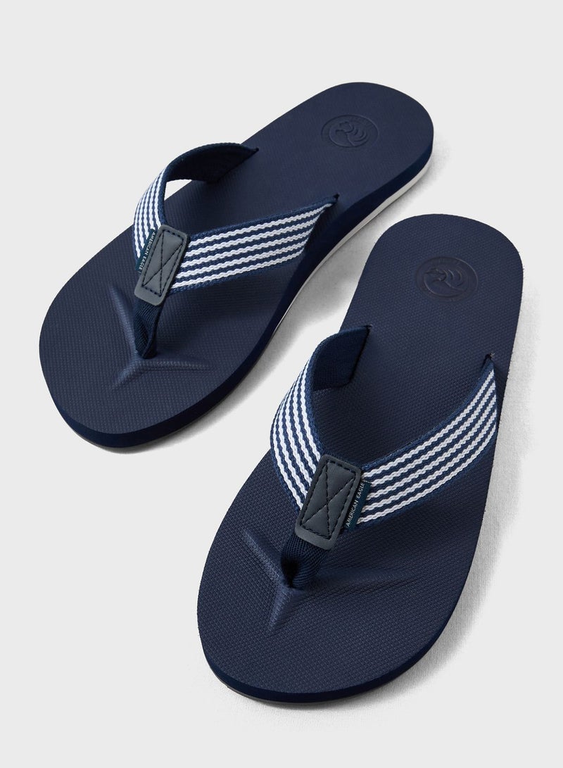 Striped Thong Flip Flop