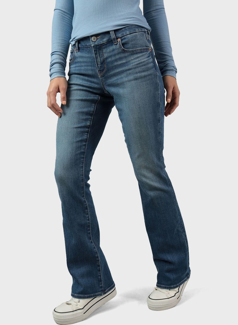 Low Rise Bootcut Jeans