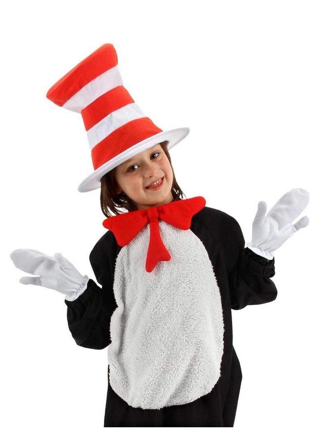 Dr. Seuss Cat In The Hat Costume Accessory Kit For Kids Standard Blackwhite