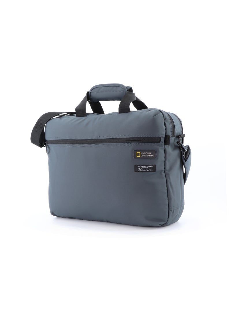 National Geographic Mutation Briefcase Grey, Durable Water Resistant Lightweight Laptop Bag, Messenger Bag For Office Business Travel College