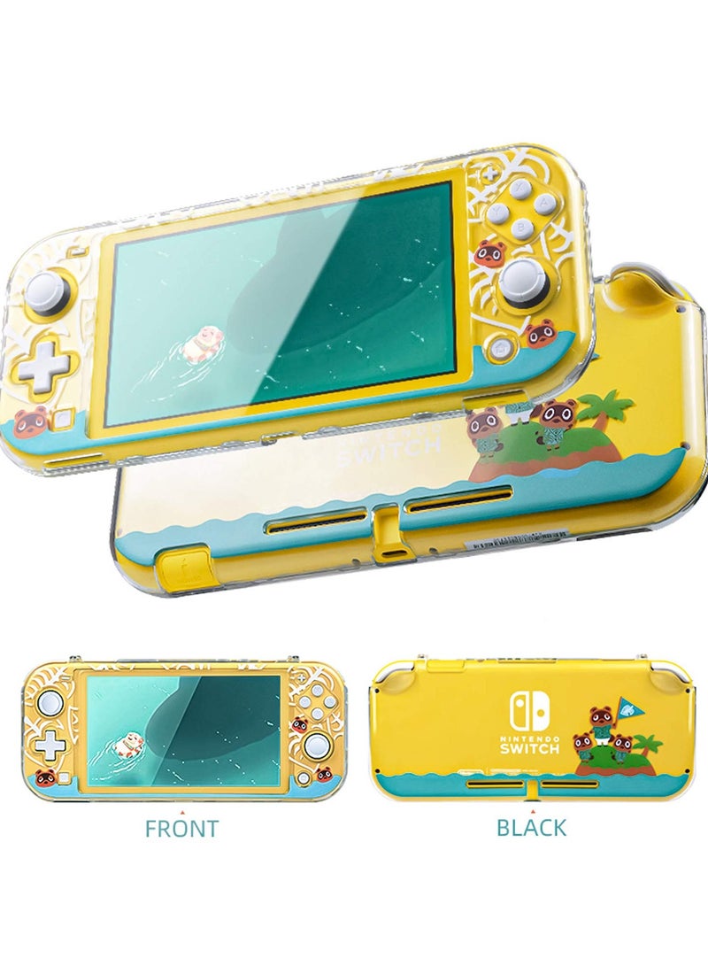 Compatible with Nintendo Switch Lite Case,Rigid PC Transparent Split Shock Resistant Hard Case with Scratch Resistant Design Suitable for Animal Crossing Design