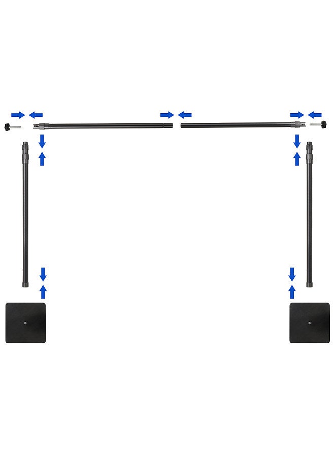 2.4x3 Meters/7.9x9.8ft Heavy Duty Studio Photography Background Support System Metal Backdrop Stand Adjustable Backdrop Bracket