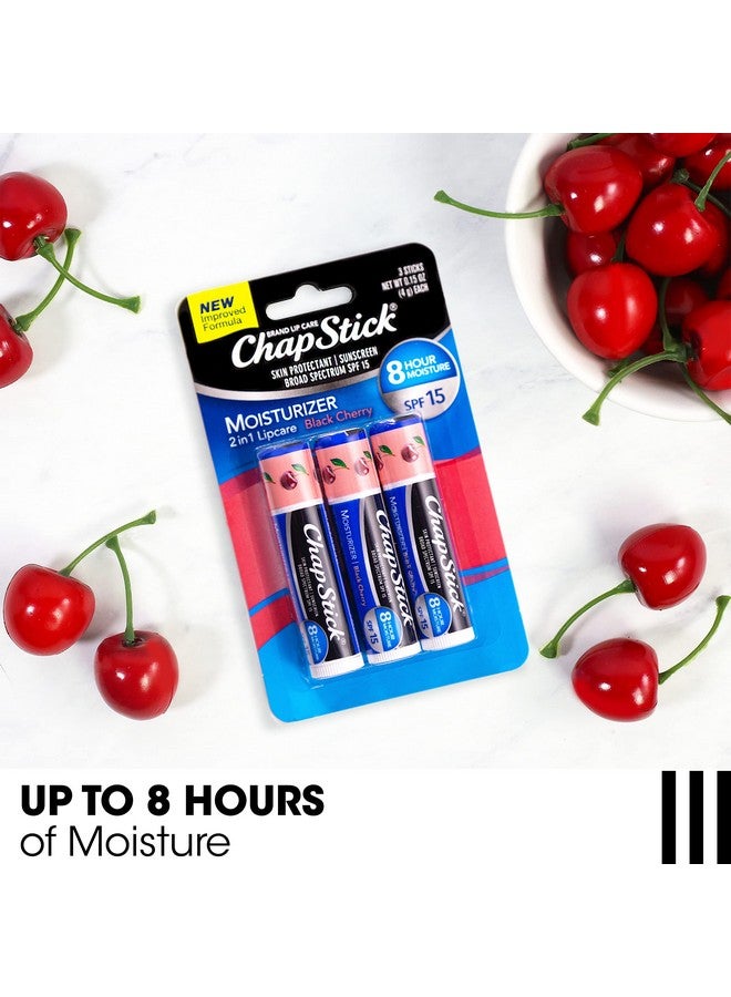 Lip Balm Moisture 2 In 1 Lipcare Black Cherry Spf 15 3 Count